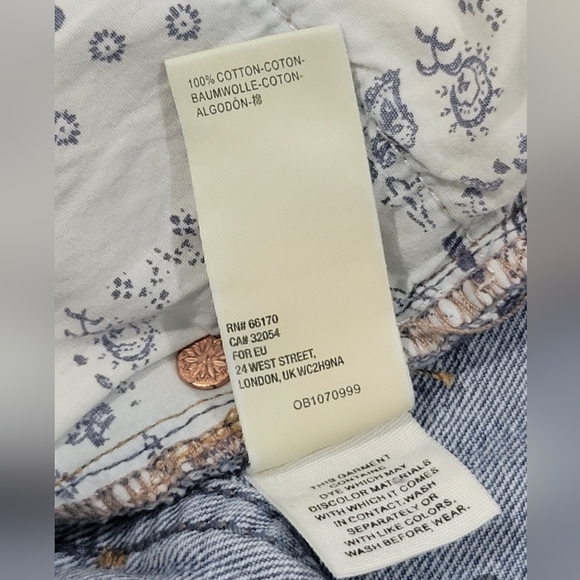 Free People "We the Free" Distressed High-Rise Denim Shorts - Picture 10 of 16